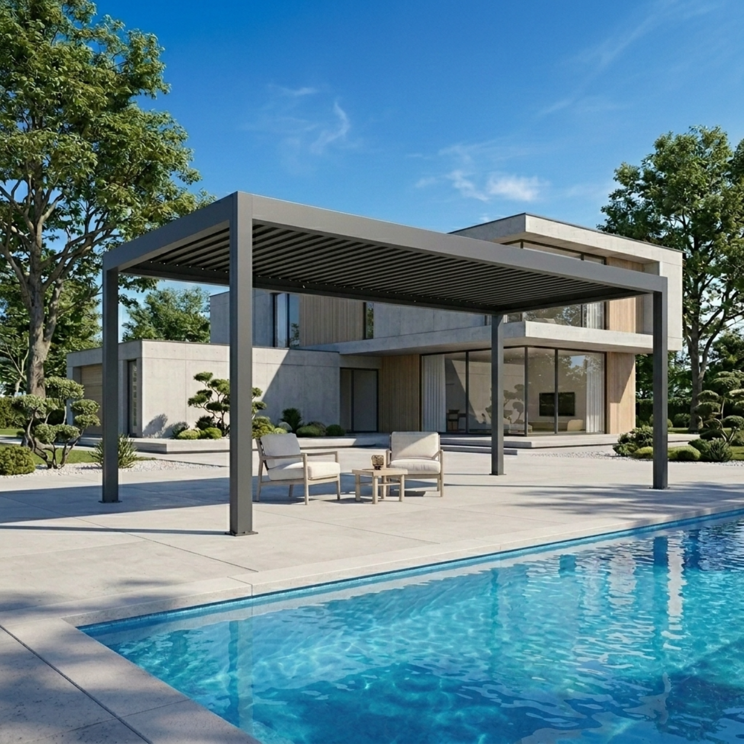 Pergola bioclimatique aluminium Solythis