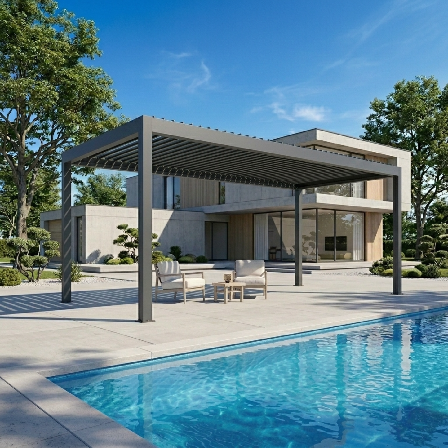 Pergola bioclimatique aluminium Solythis